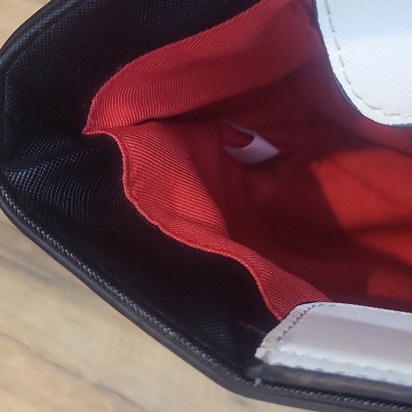 U.S. POLO ASSN Black White Tan Convertible Crossbody with Belted Lock - Picture 13 of 16